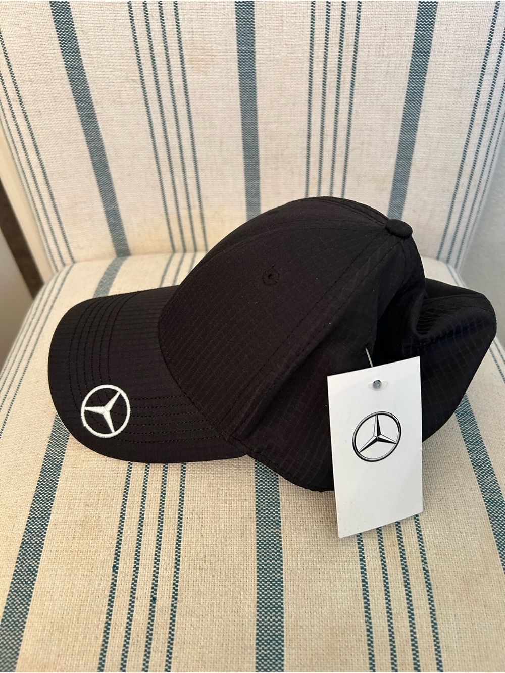 NWT Mercedes Benz Men's Black Branded Embroidered Logo Baseball Cap - Picture 2 of 6